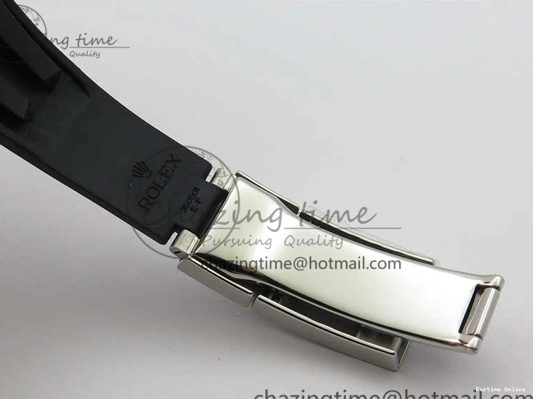 0416 Yacht-Master 116655 ARF SS Custom Made Black Ceramic Bezel on Oysterflex Rubber Strap A HighPerformance 3064